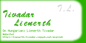 tivadar lienerth business card